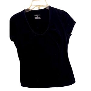 Merona Overlay Scoop Neck Top Medium